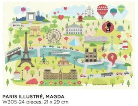 24 piece Kids Puzzles - Paris Illustré