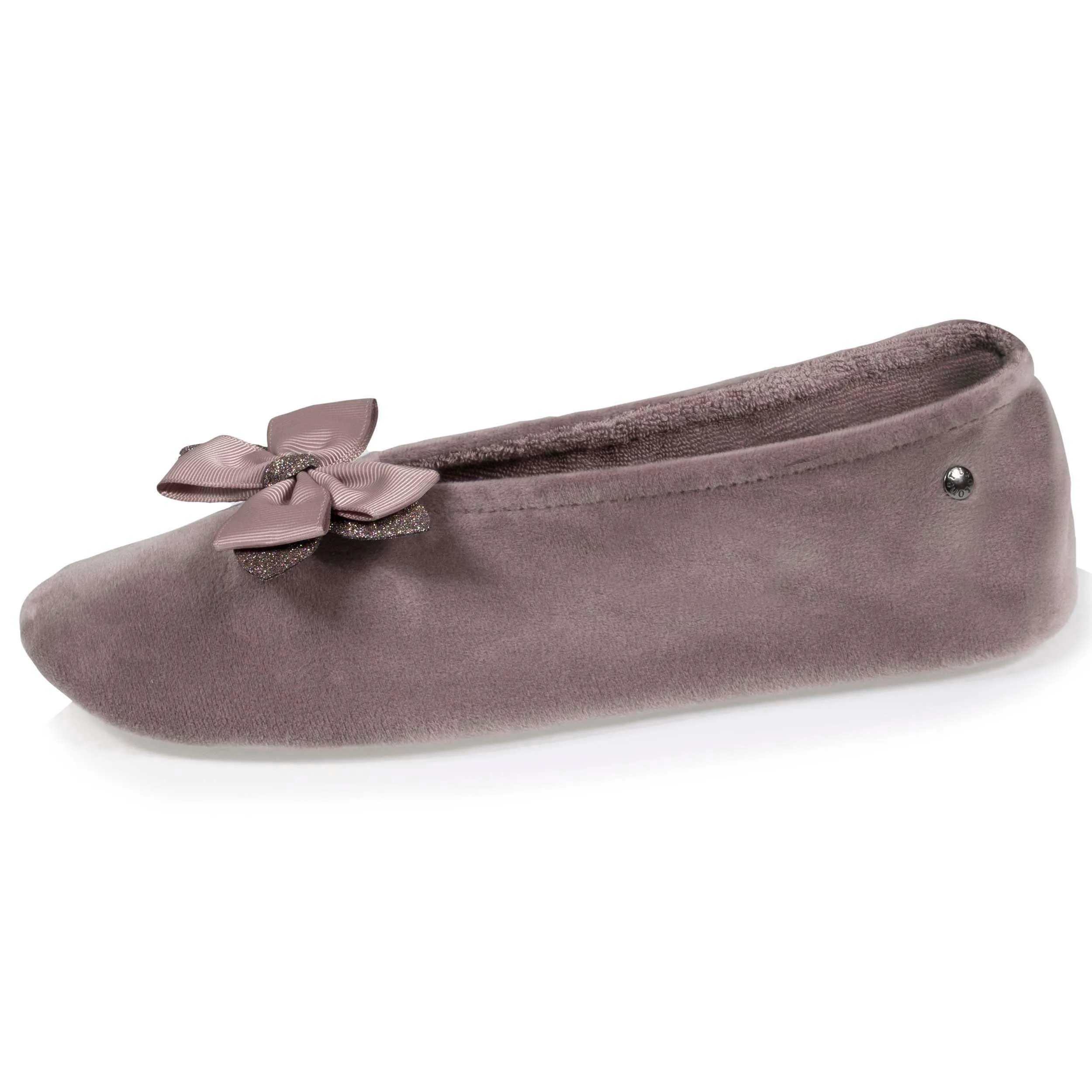 Chaussons ballerines Femme Nud gros-grain Taupe