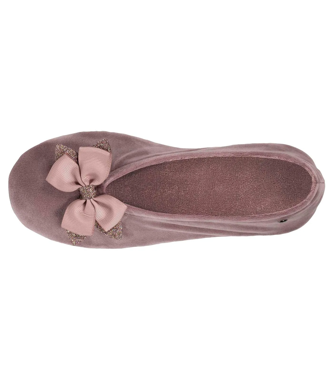 Chaussons ballerines Femme Nud gros-grain Taupe