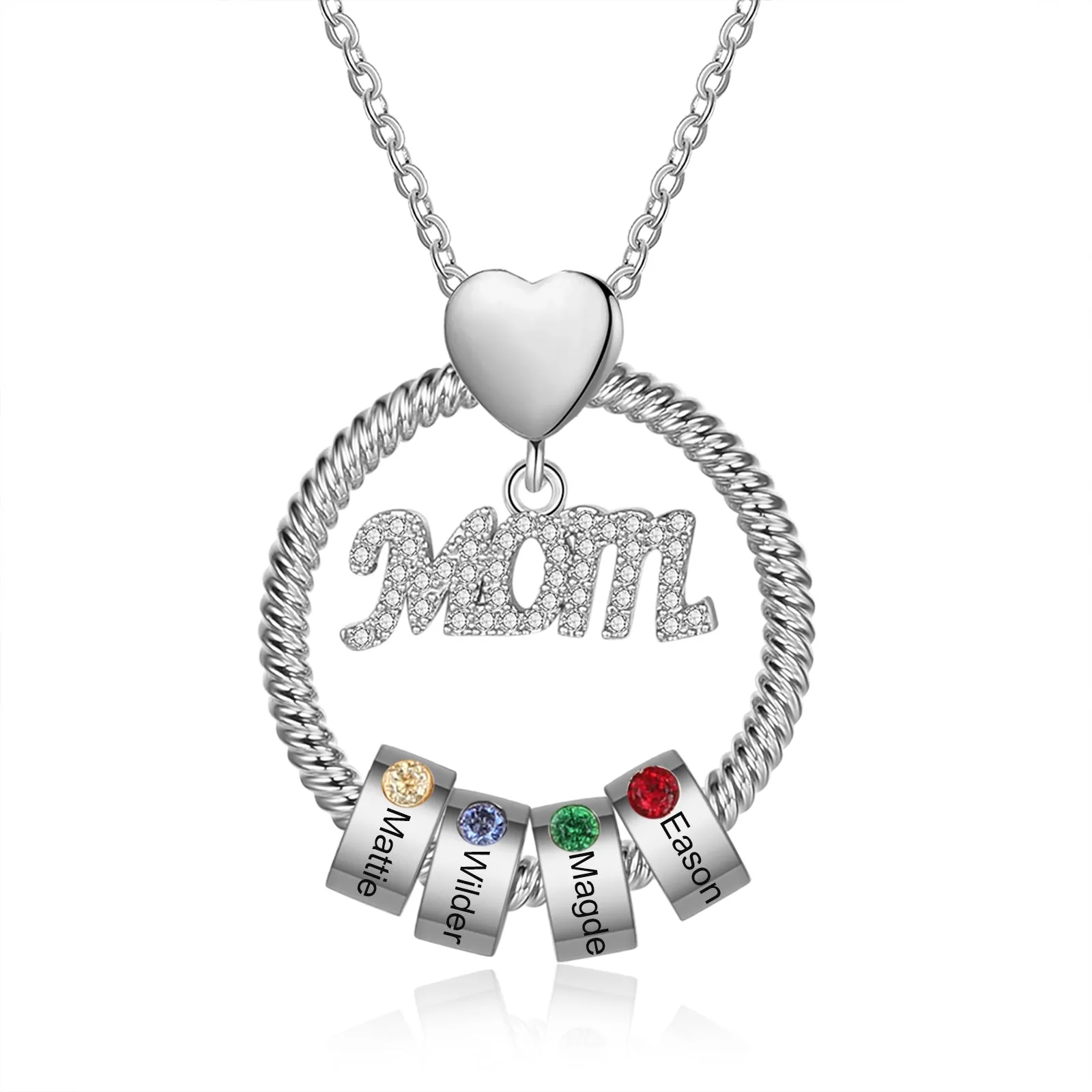 Custom Mom Name Necklace For Mom - Best Mother's Day Gift For Mom