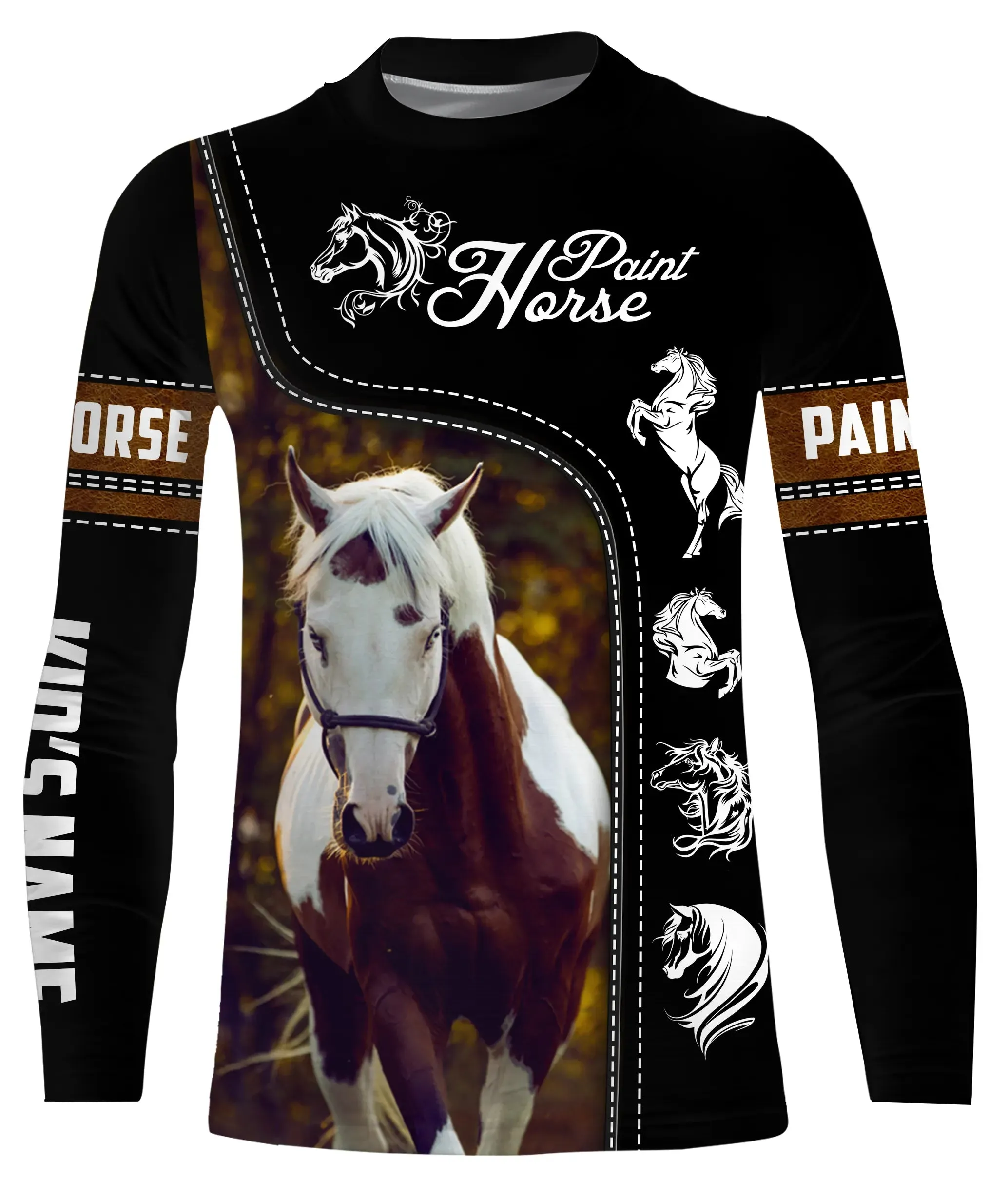 Le Paint Horse, Race de Chevaux Américaine - T-shirt 3D All-Over Personnalisé - Cadeau pour Homme, Femme, Enfant qui Aime Les Chevaux - Chiptshirts