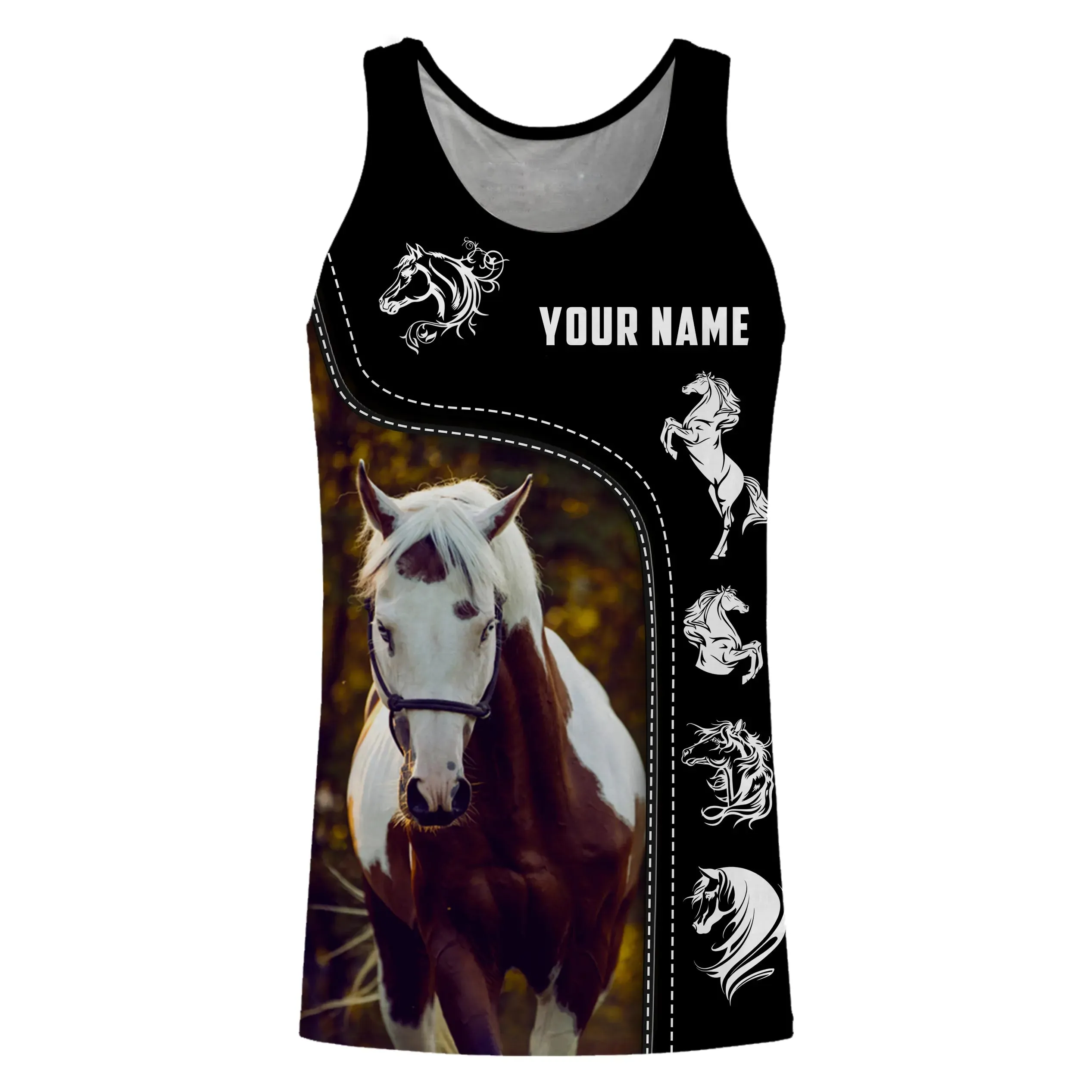 Le Paint Horse, Race de Chevaux Américaine - T-shirt 3D All-Over Personnalisé - Cadeau pour Homme, Femme, Enfant qui Aime Les Chevaux - Chiptshirts