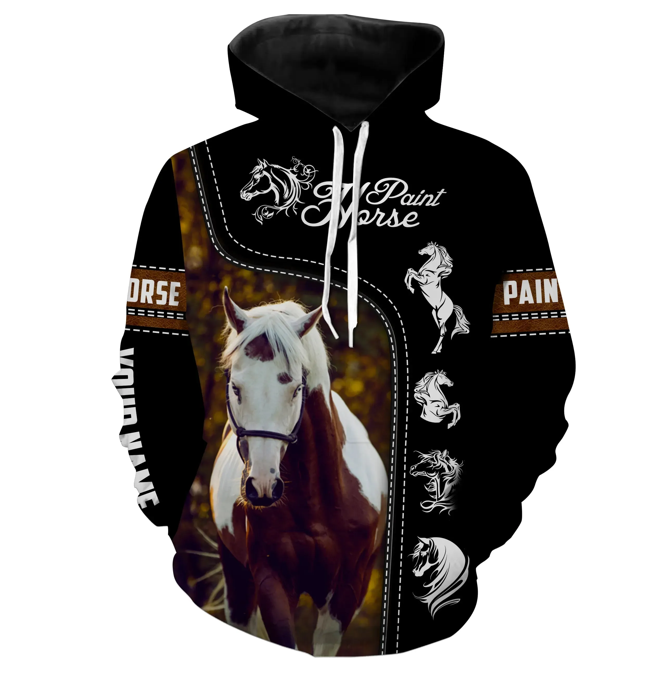 Le Paint Horse, Race de Chevaux Américaine - T-shirt 3D All-Over Personnalisé - Cadeau pour Homme, Femme, Enfant qui Aime Les Chevaux - Chiptshirts