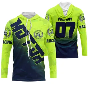 Maillot Cross Protection UV Personnalisé Vert, Cadeau Original Pilote Moto Cross - MZ28122203