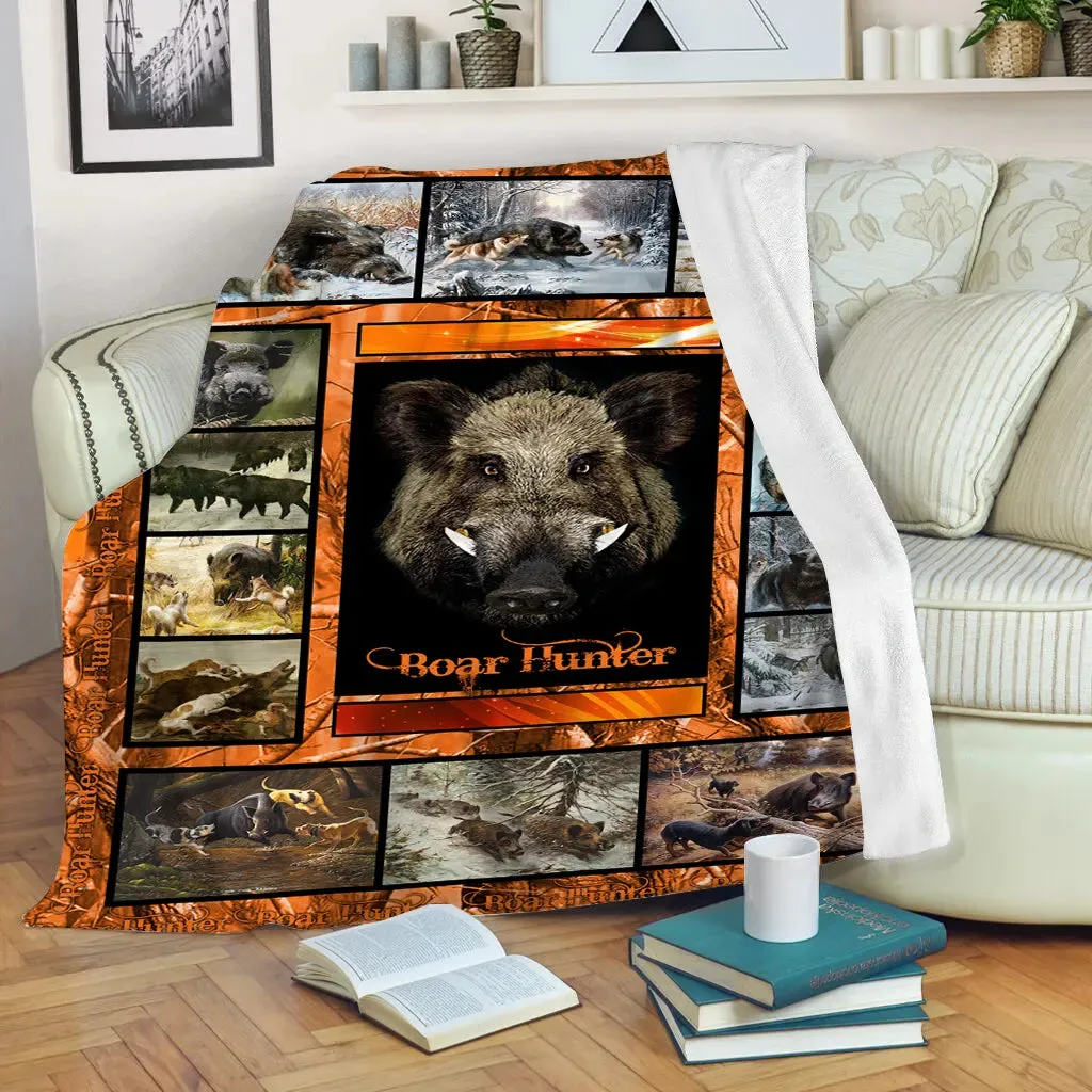 Plaid Chasse Du Sanglier, Boar Hunter - CT12082217