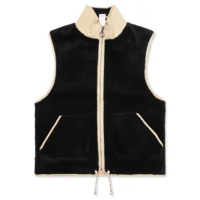 Spiralling Sherpa Vest - Black