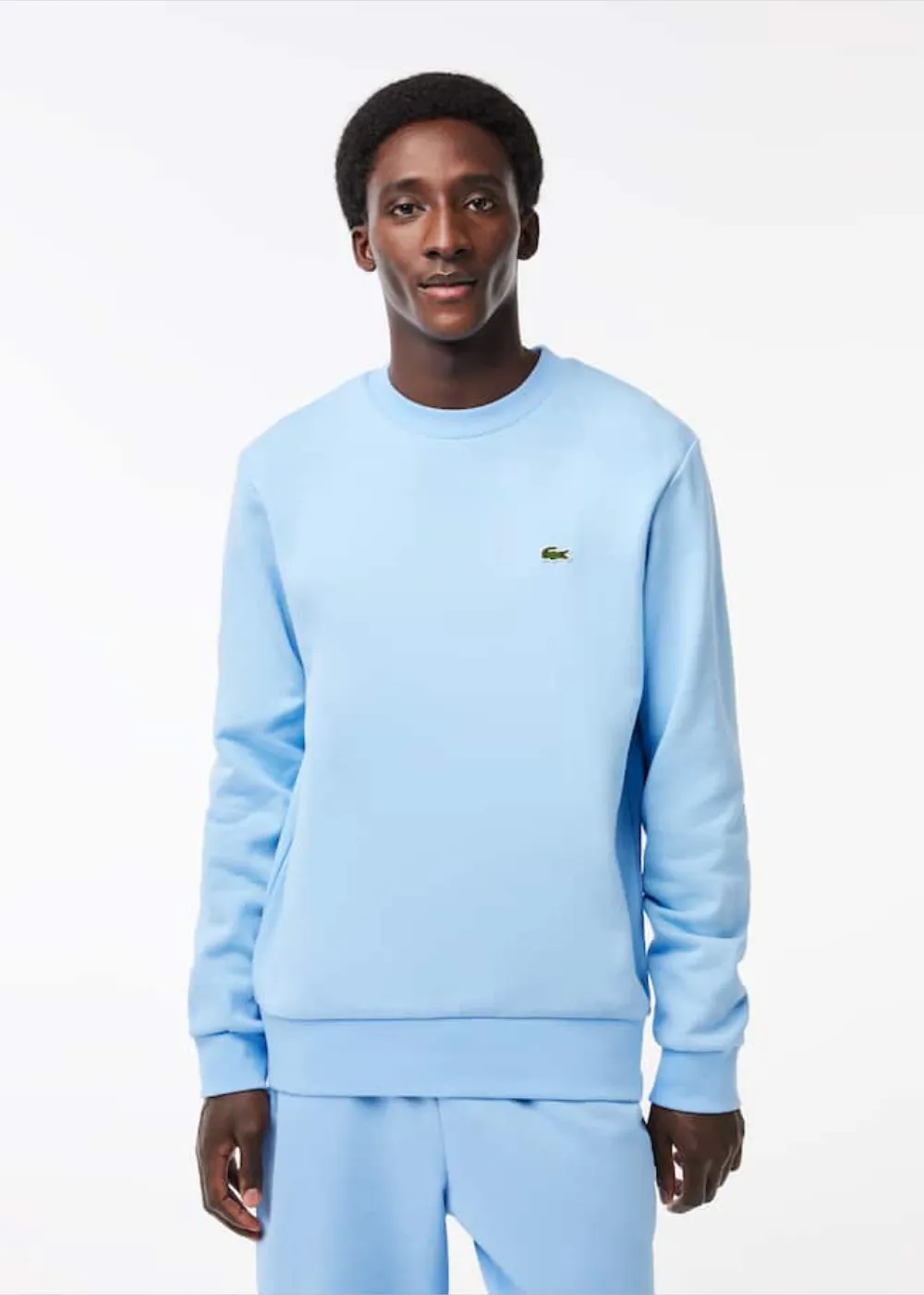 Sweat-shirt Lacoste iconique bleu ciel