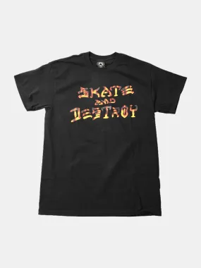 Thrasher Skate & Destroy BBQ T-Shirt - Black